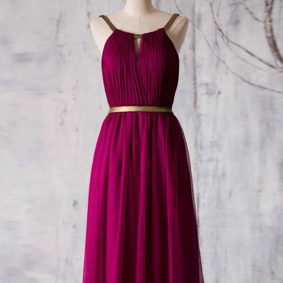 NWT A-line formal floor length chiffon dress - Picture 1 of 4